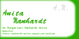 anita manhardt business card